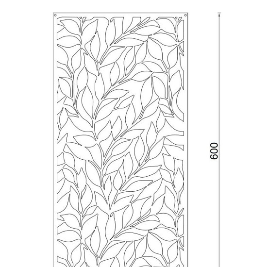 Cortenstaal wanddecoratie Leaves-Small