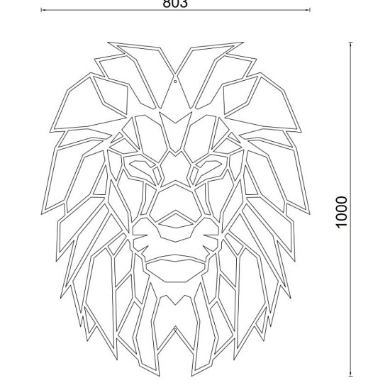 Cortenstaal wanddecoratie Lion 1.0-Small