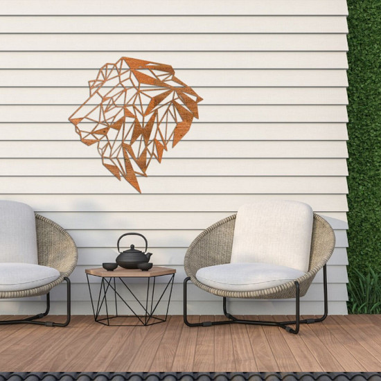 Cortenstaal wanddecoratie Lion 2.0-Large