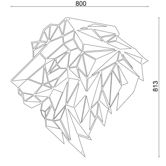 Cortenstaal wanddecoratie Lion 2.0-Large