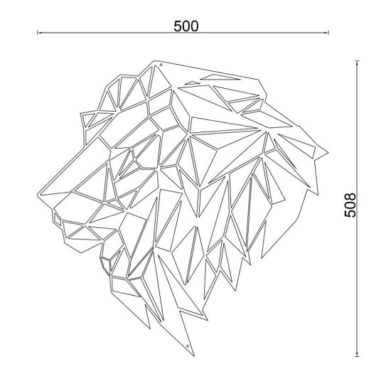 Cortenstaal wanddecoratie Lion 2.0-Small