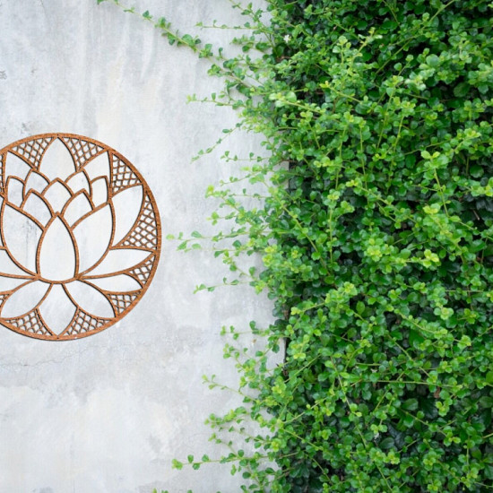 Cortenstaal wanddecoratie Lotus Flower-Large