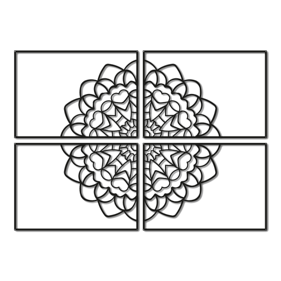 Cortenstaal wanddecoratie Mandala 4-parts *OP=OP