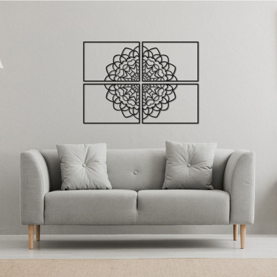 Cortenstaal wanddecoratie Mandala 4-parts *OP=OP