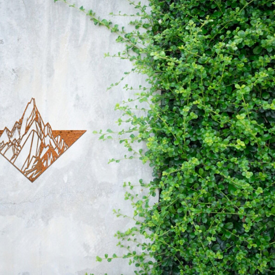 Cortenstaal wanddecoratie Mountain-Large