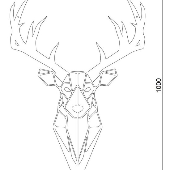Cortenstaal wanddecoratie Reindeer-Large