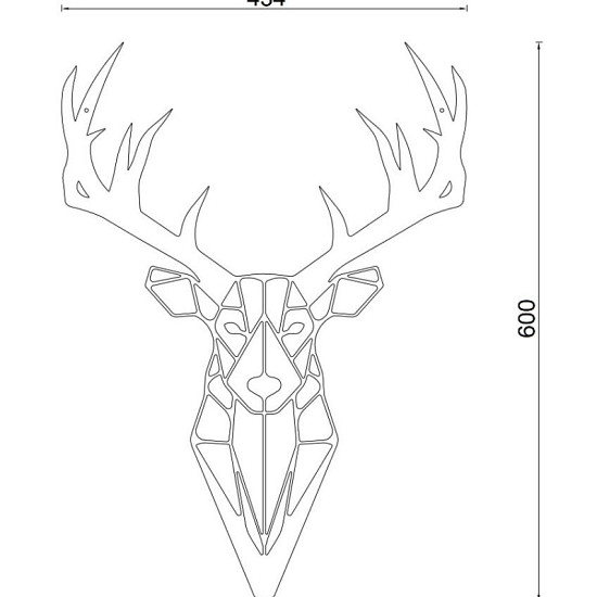 Cortenstaal wanddecoratie Reindeer-Small