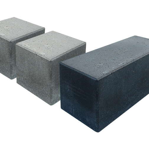 Zitelement/stapelblok 40x40x40 cm grijs