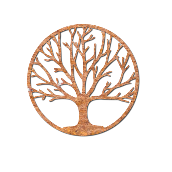 Cortenstaal wanddecoratie Tree-Small