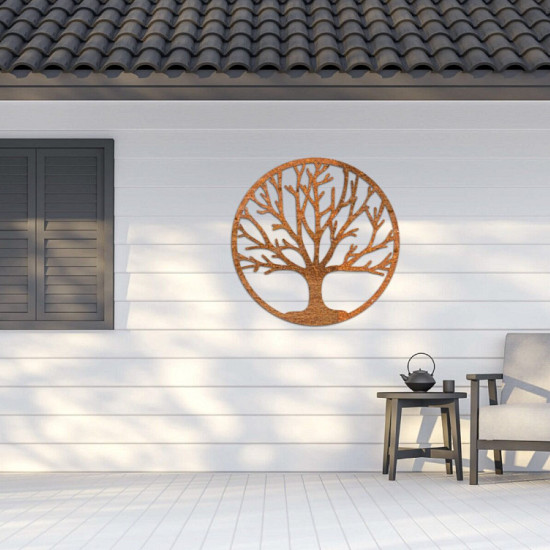 Cortenstaal wanddecoratie Tree-Small