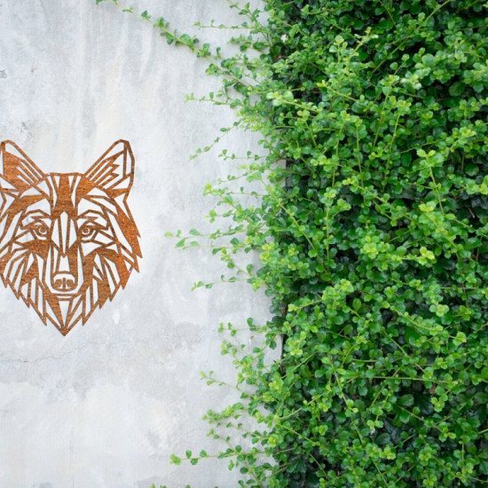 Cortenstaal wanddecoratie Wolf 1.0-Small