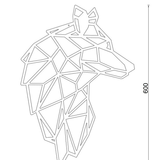 Cortenstaal wanddecoratie Wolf 2.0-Small
