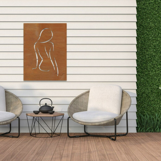 Cortenstaal wanddecoratie Woman-Small