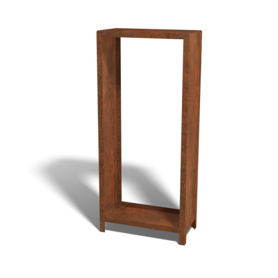 Cortenstaal houtopslag 180x80x40
