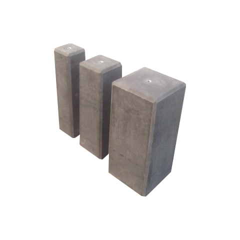 Poer 22,5x22,5x50 1 schroefhuls M16 zwart