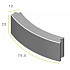 Bochtband 12x25x78,5 R=10 grijs h&d K