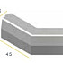 Trottoirband hoekstuk 13/15x25 135° uitw. grijs visbek