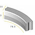 Infra Bochtband 18/20x25x78,5 R=4 inw. grijs vis