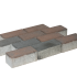 Infra Halve Betonklinker 10,5x10,5x8 cm Bruin-zwart  (komo-keur)