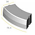 Bochtband 28/30x25x78,5 R=1 uitw. grijs visbek