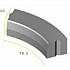 Bochtband 28/30x25x78,5 R=1 inw. grijs visbek
