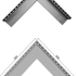 Sleufgoot zwart aluminium Sidedrain/75 buitenhoek 500/500 mm
