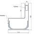 Sleufgoot zwart aluminium Sidedrain/75 1000 mm incl verbindingsstuk