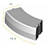 Bochtband 28/30x25x78,5 R=1 uitw. zwart visbek