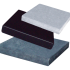 Paalmuts 40x40x5/16 zwart beton (punt of vlak)