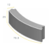 Bochtband 12x25x78,5 R=10 zwart H&D