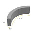 Infra Bochtband 10x20x78,5 R=7 zwart h&d K