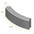 Bochtband 12x25x78,5 R=1 zwart h&d K