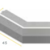 Infra Trottoirband hoekstuk 13/15x25 135° uitw. zwart visbek