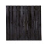 Grenen scherm 21 planks 17 mm - recht zwart 180x180 cm
