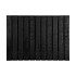 Grenen scherm 23 planks 17 mm - recht zwart 180x90 cm