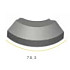 RWS bochtstuk 11,5/22,5x25x78,5 R=1 uitw. grijs vis