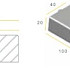 Trottoirband 38/40x20x100 zwart vis K