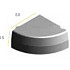 Infra Trottoirband hoekblok 18/20x25 90° uitw. zwart vis