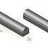Stootband met voet 18x20x100 2x recht grijs