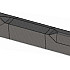 Infra Trottoirband 13/15x25 naar geleideband 6/15x25x100 links zwart vis