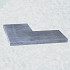 Afdekplaat/vijverrand Hoek Blue Stone Linea 50/20x50x3 cm - maandprijs