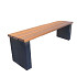 Bankje Biesbosch Antraciet compleet zitting Bangkirai 150x40x36 cm