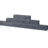 Splitblok Rox 37,7x9x8,9 noors antraciet