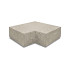 ArtiStone hoekstuk traptreden 90° binnen 37x15 Greige