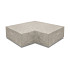 ArtiStone hoekstuk traptreden 90° binnen 40x20 Greige