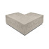 ArtiStone hoekstuk traptreden 90° buiten 40x20 Greige