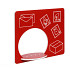 HDPE speelpaneel 'postkantoor' - rood - 735 x 585 mm