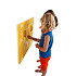 HDPE speelpaneel 'zoek dezelfde' - blauw - 735 x 585 mm - engels