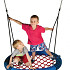 nestschommel 'oval pro' - d: 1200 mm - rood/blauw-zwart zebra/zwart