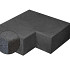 Schellevis Traptrede hoekstuk 40x20 binnen 90° grijs massief